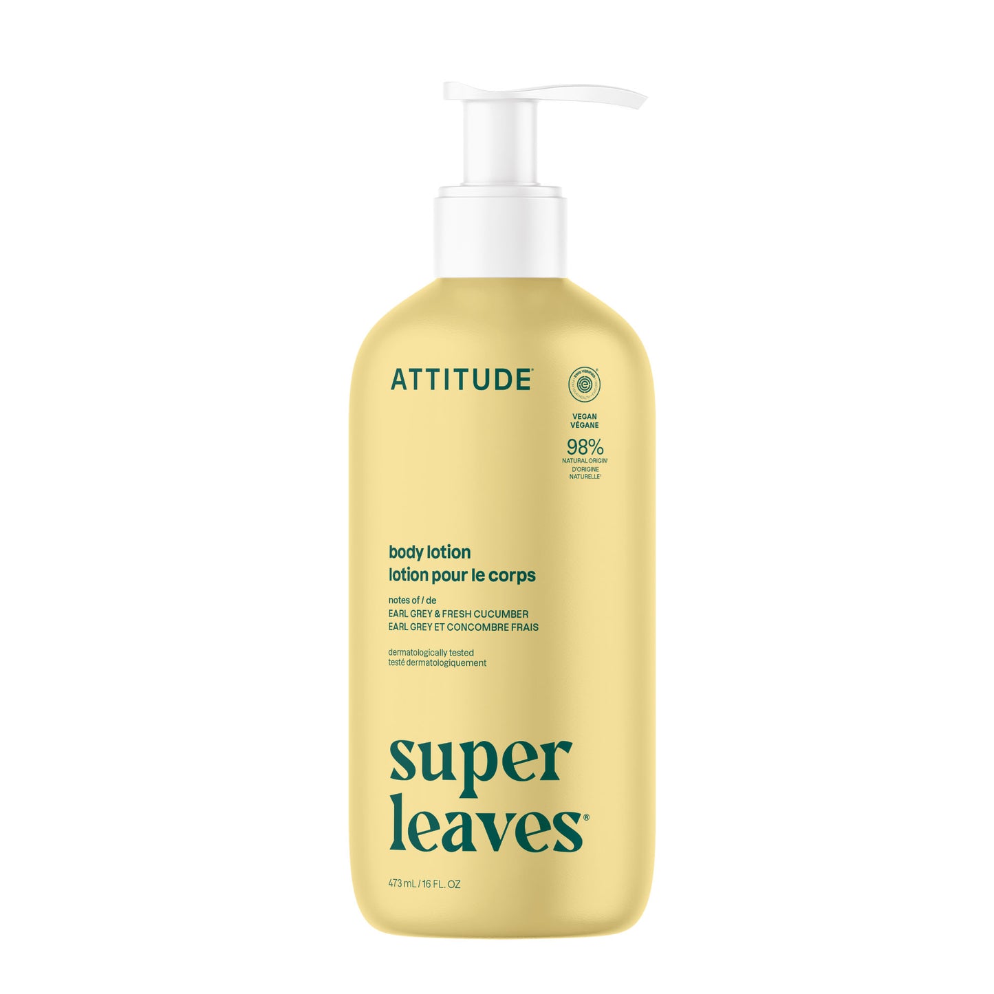Attitude Super Leaves Body Lotion Earl Grey and Fresh Cucumber 473ml