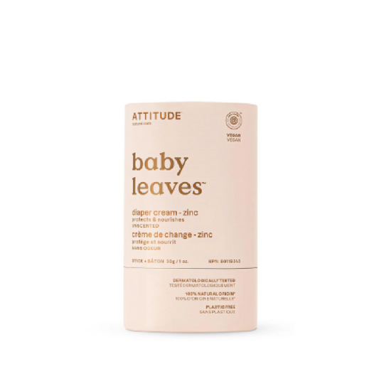 Attitude Baby Leaves Diaper Cream Zinc Stick Unscented 30g