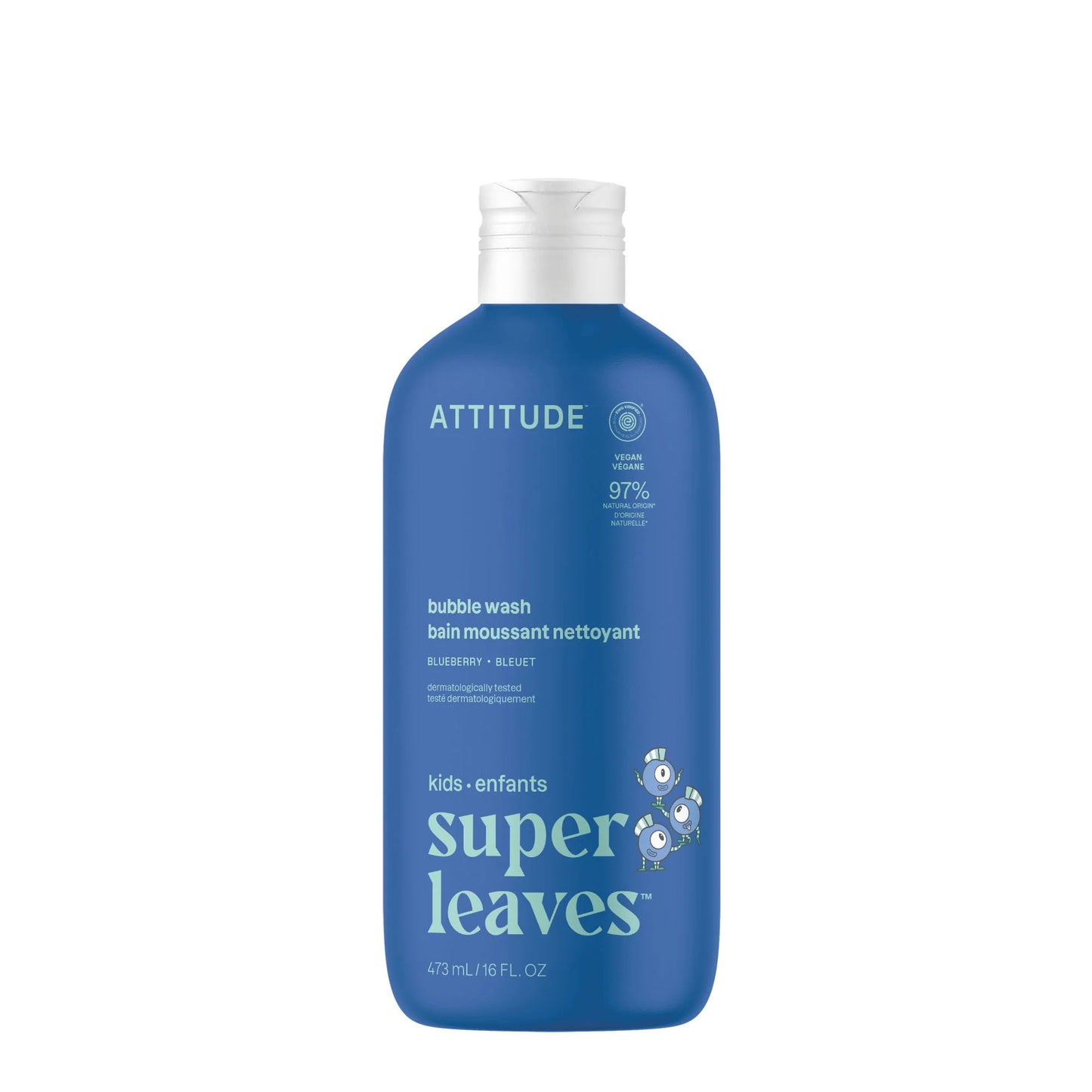 Attitude Little Leaves Bubble Wash Blueberry 473ml