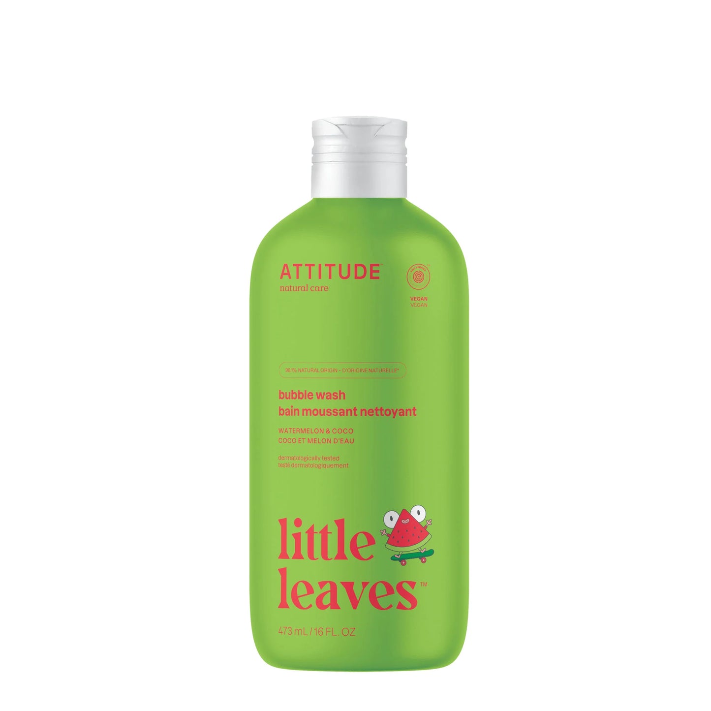 Attitude Little Leaves Bubble Wash Watermelon & Coco 473ml