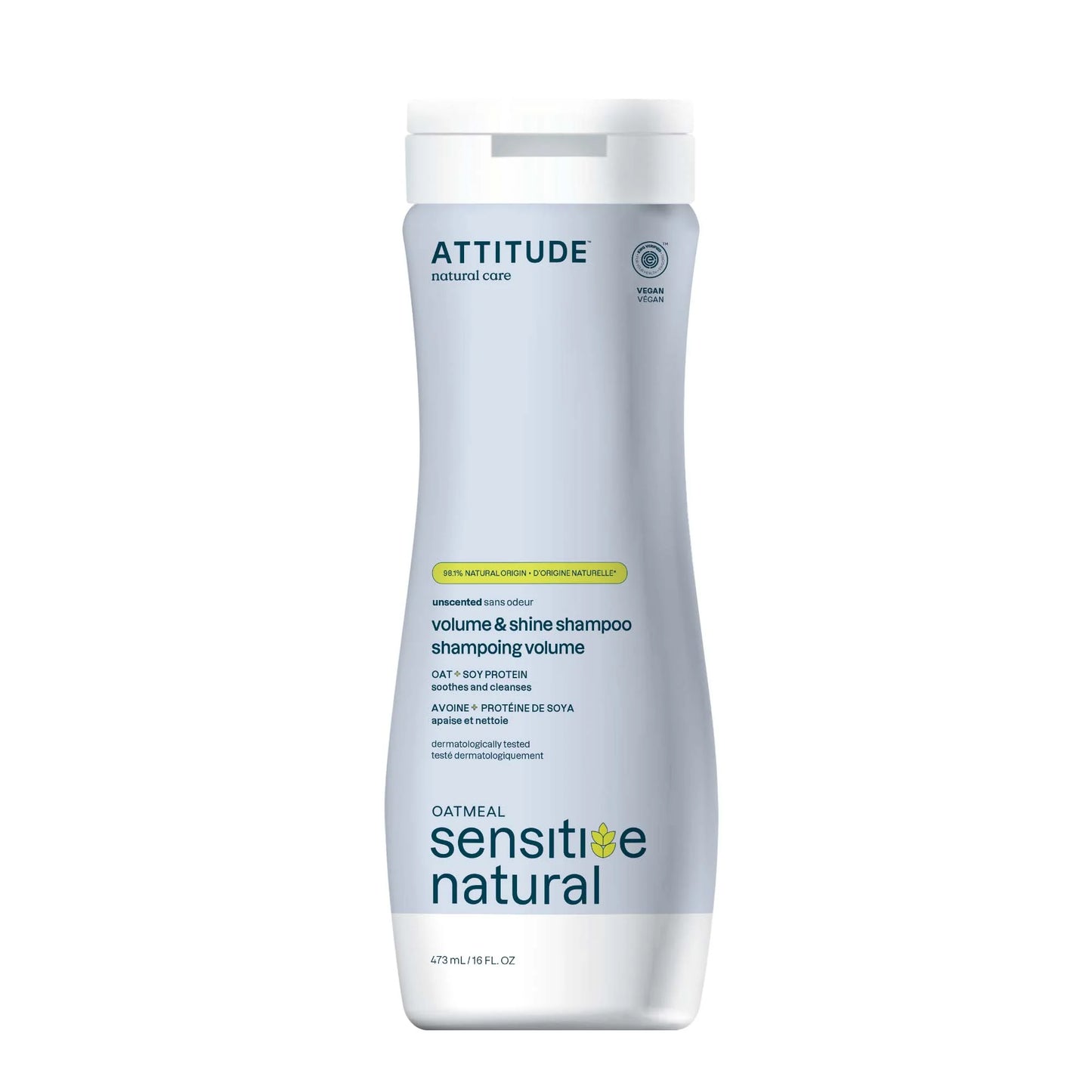 Attitude Sensitive Skin Care Shampoo Extra Gentle and Volumizing Unscented 473ml