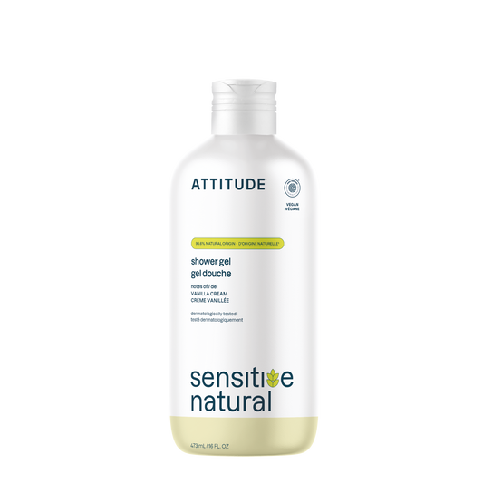 Attitude Sensitive Natural Shower Gel Vanilla Cream 473ml