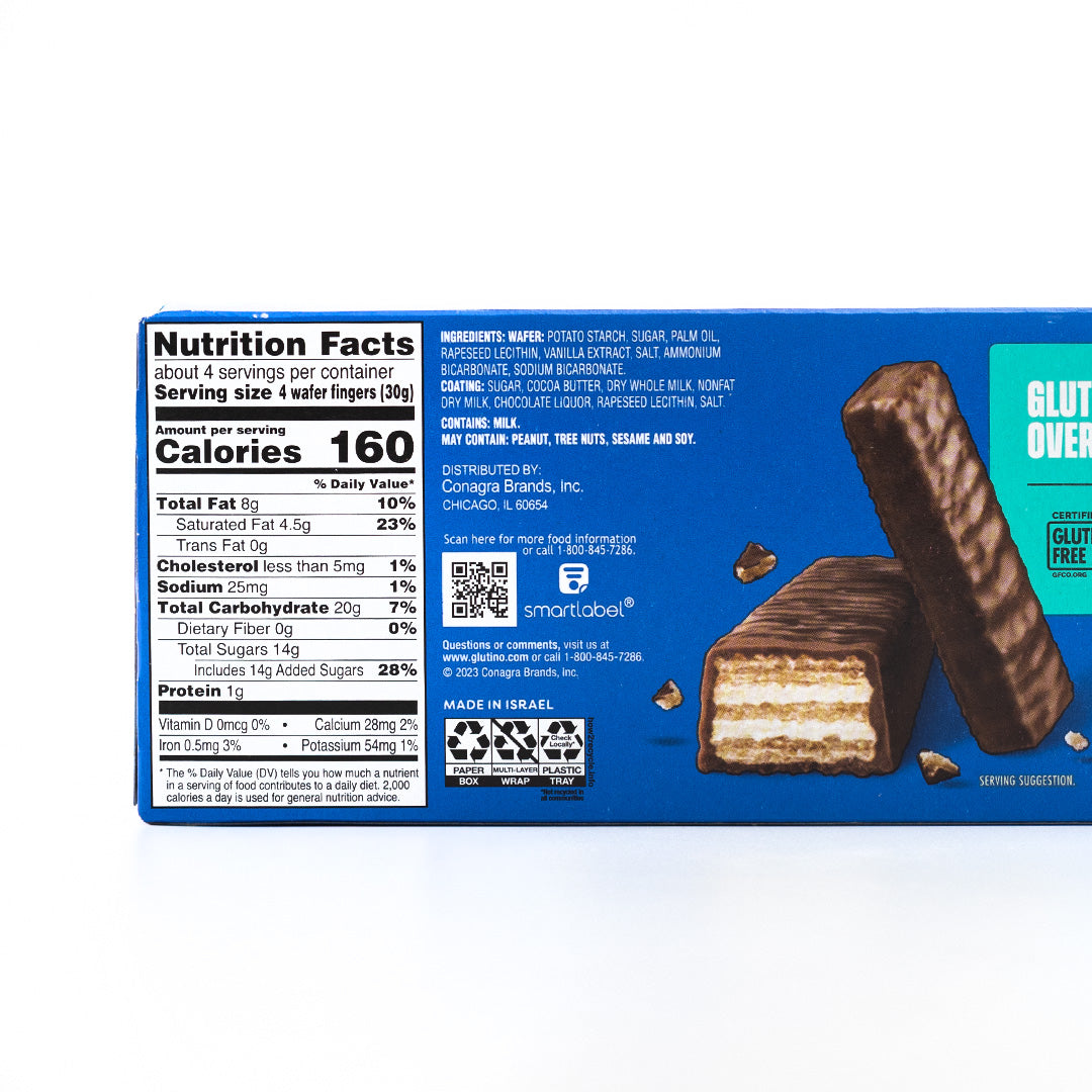 Glutino Gluten-Free Chocolate Coated Vanilla Wafers 130g