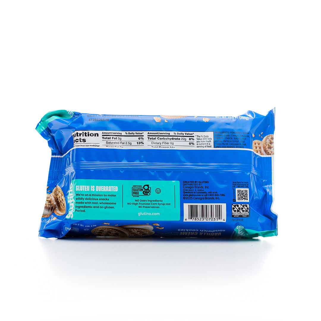 Glutino Gluten-Free Vanilla Creme Cookie Sandwich 300g