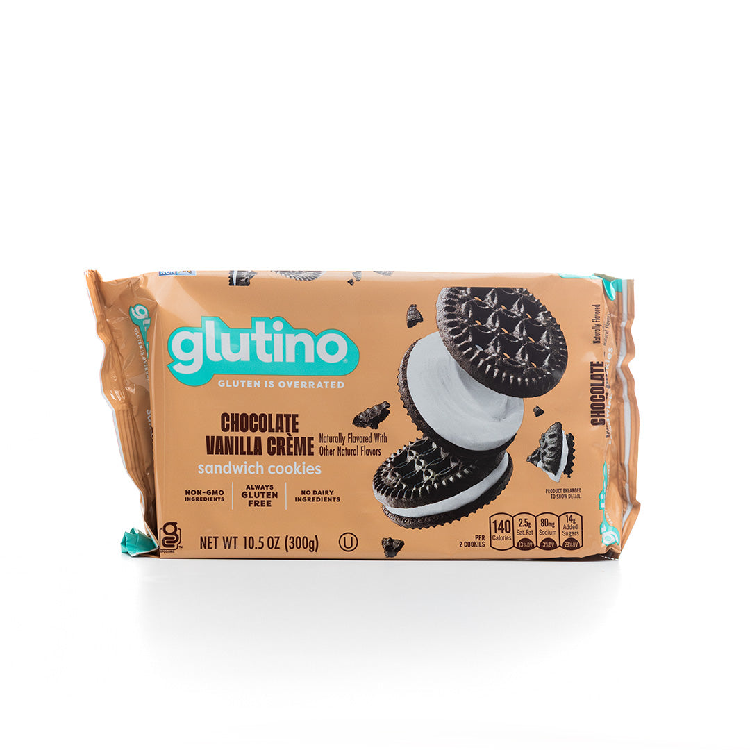 Glutino Gluten-Free Chocolate Vanilla Cream Cookie Sandwich 300g
