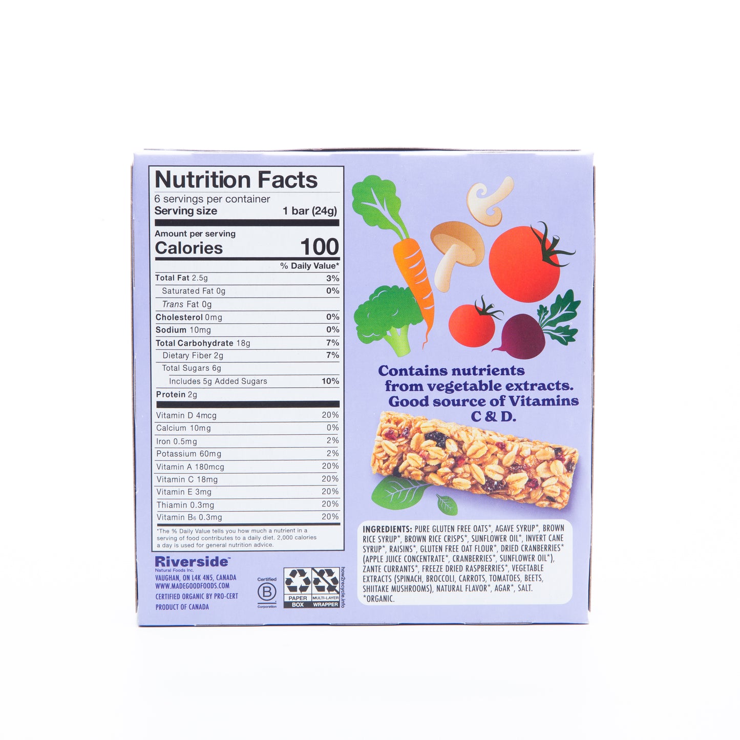 Made Good Organic Mixed Berry Chewy Granola Bars 6 - 24g