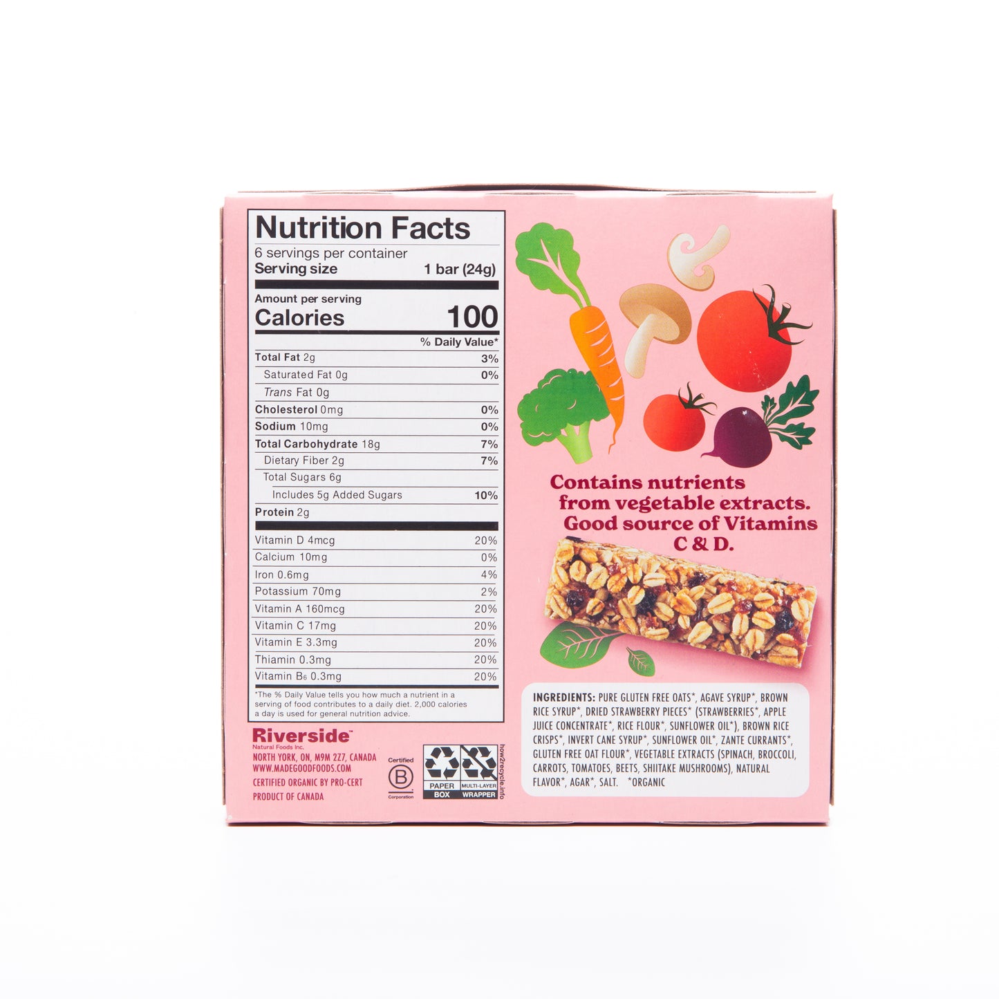 Made Good Organic Strawberry Chewy Granola Bars 5 - 24g