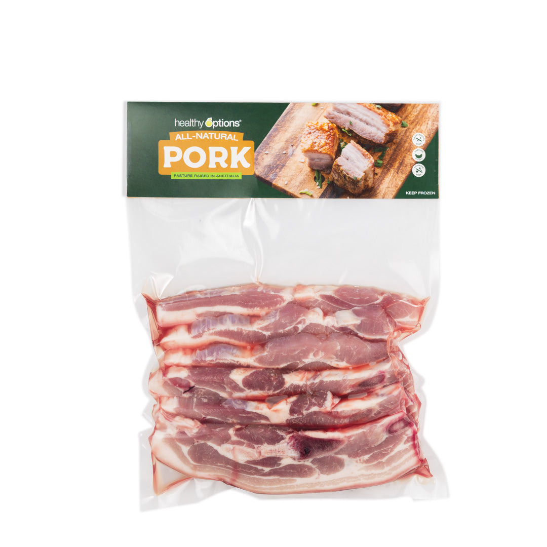 Frozen Healthy Options Pork Belly Slices 700g