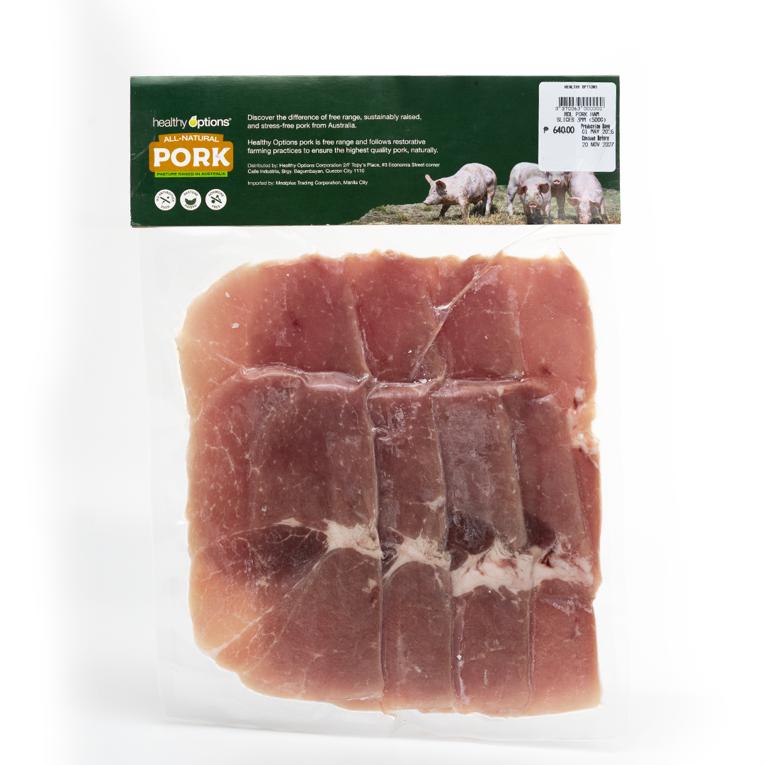 Frozen Healthy Options Pork Ham Slices 3mm 500g