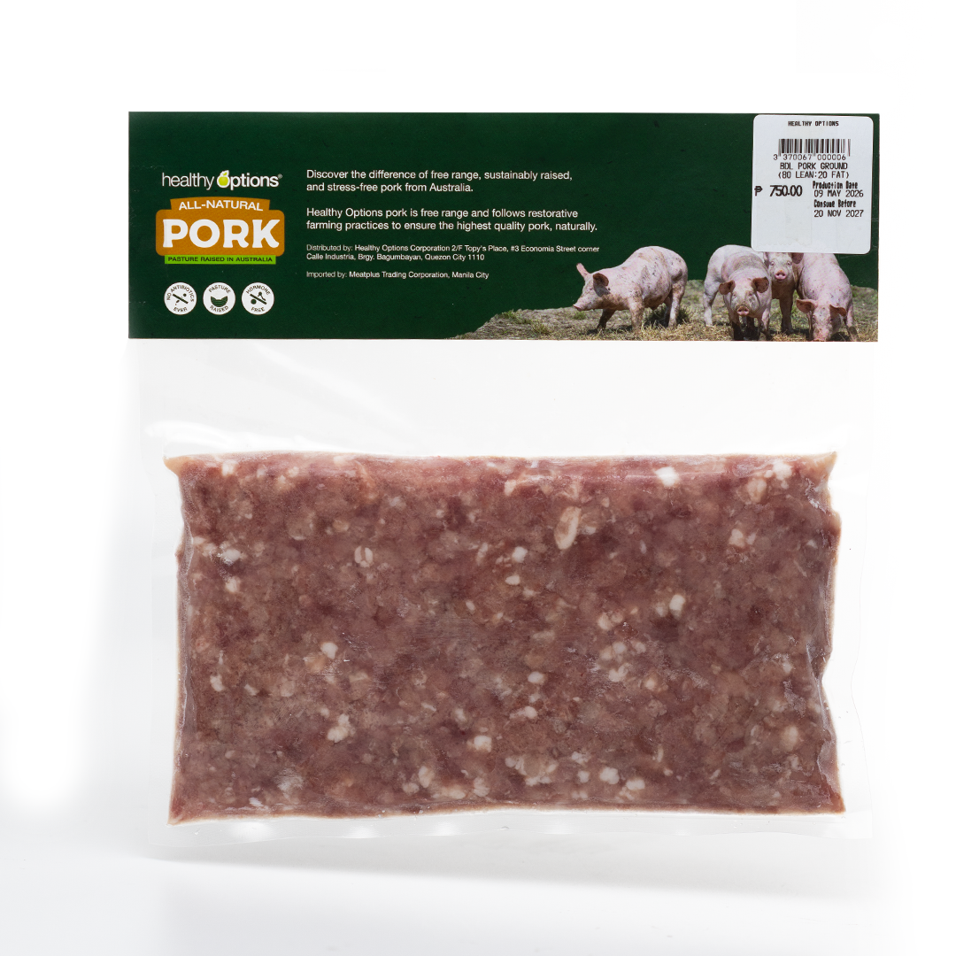 Frozen Healthy Options Pork Ground (80 Lean:20 Fat) 500g