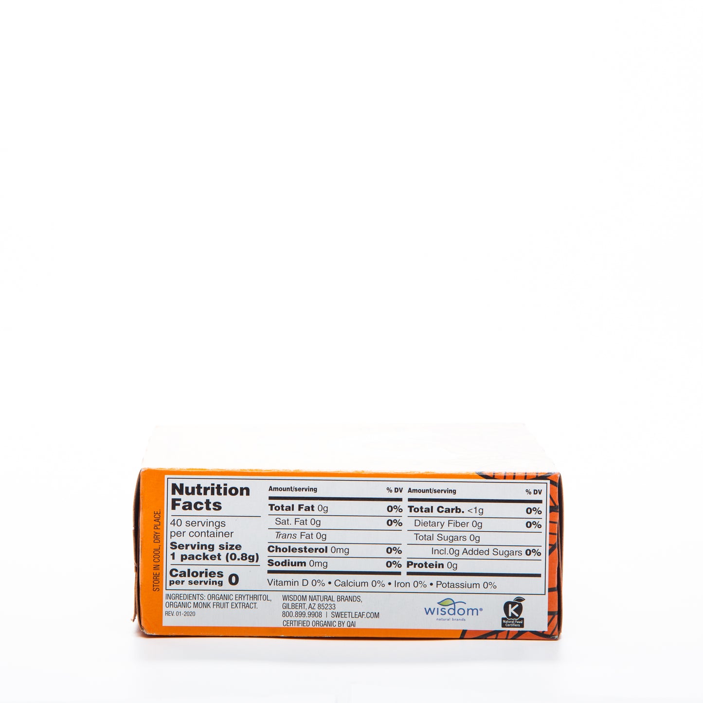 Sweetleaf Organic Monkfruit Granular Sweetener 40 Packs 32g