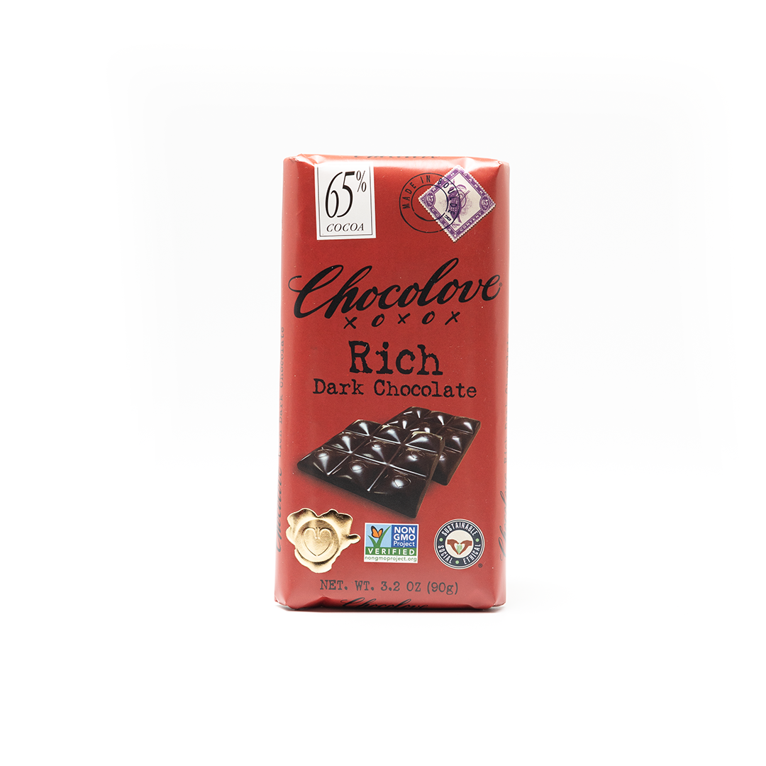 Chocolove Rich Dark Chocolate Bar 65% Cocoa 90g