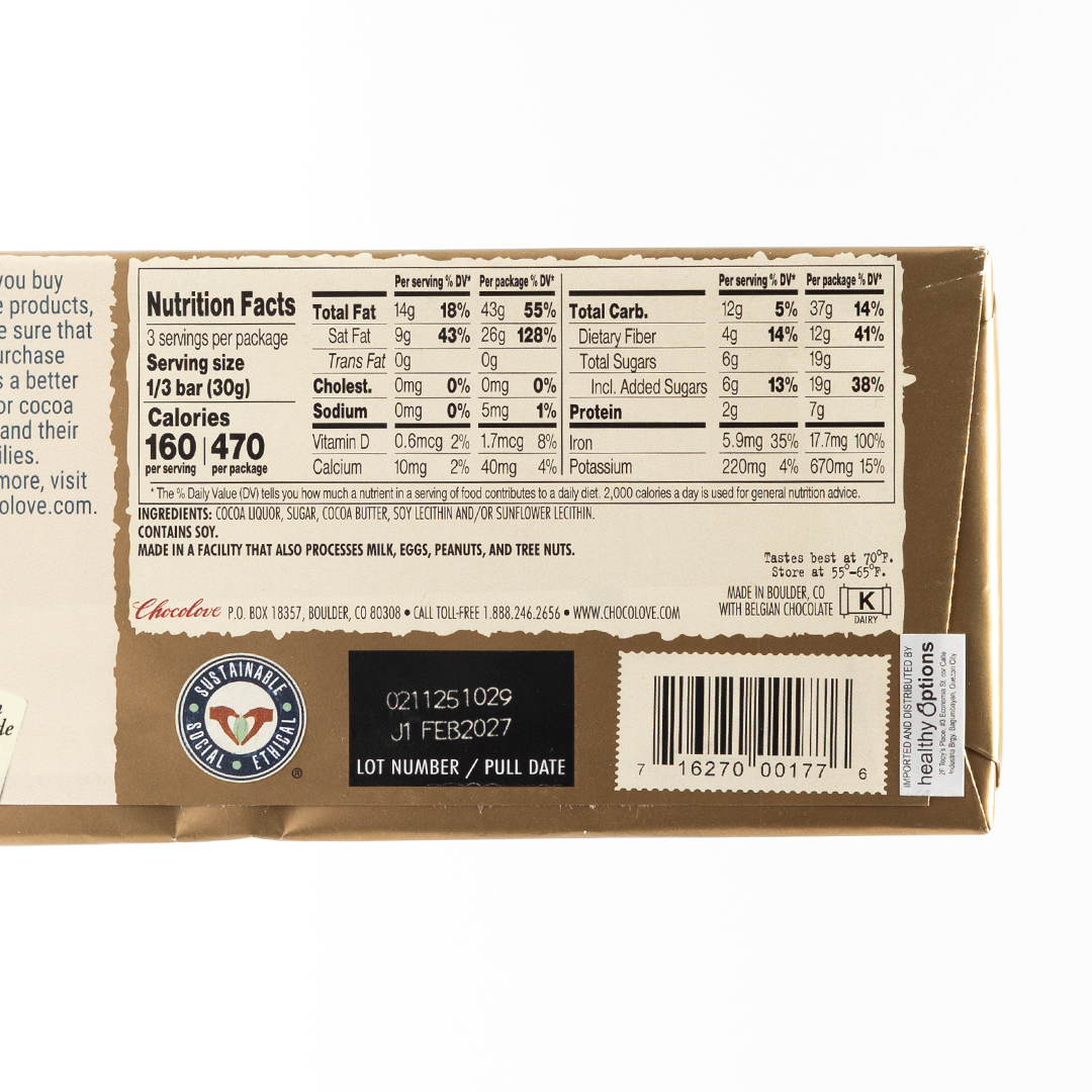 Chocolove Extra Strong Dark Chocolate 77% 90g