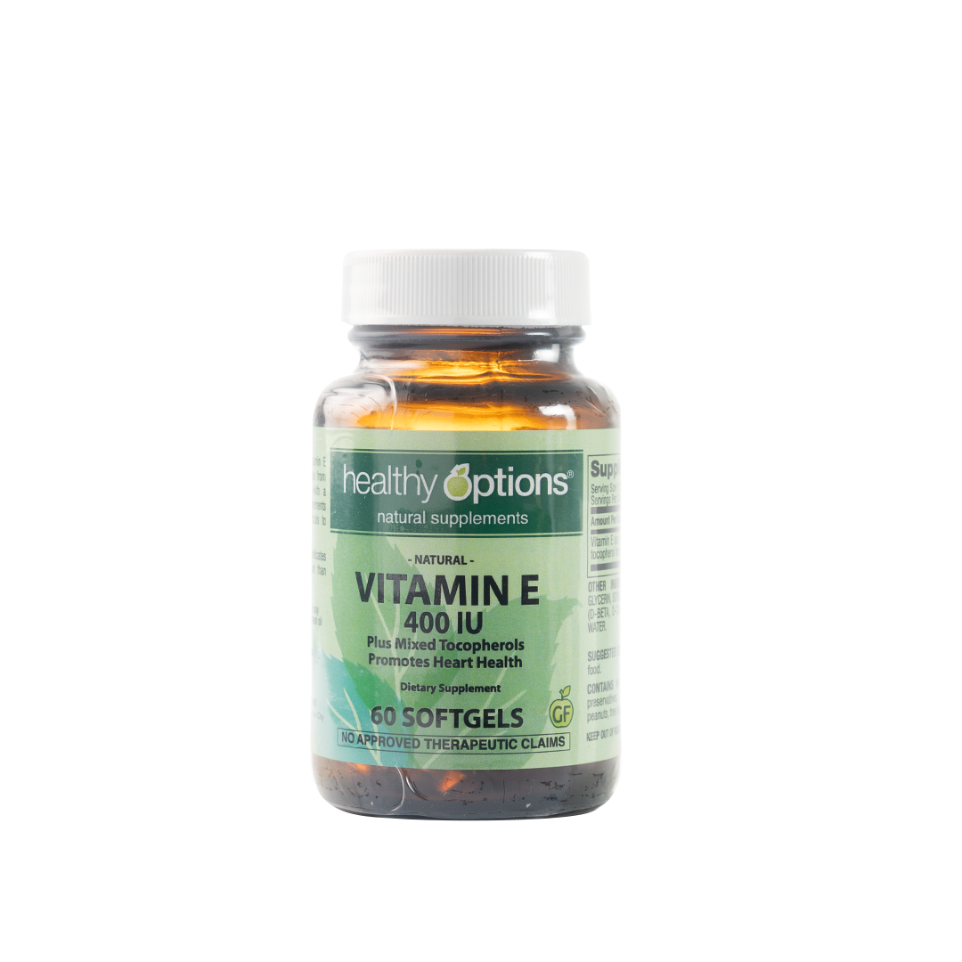 Healthy Options Vitamin E 400IU plus Mixed Tocopherols 60 Softgels