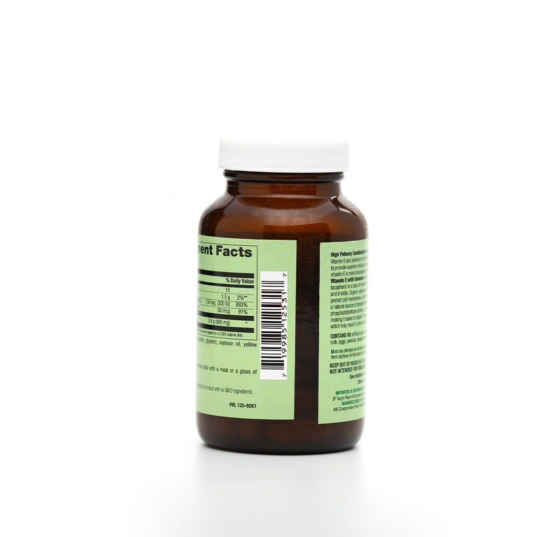 Healthy Options Vitamin E with Selenium 60 Capsules