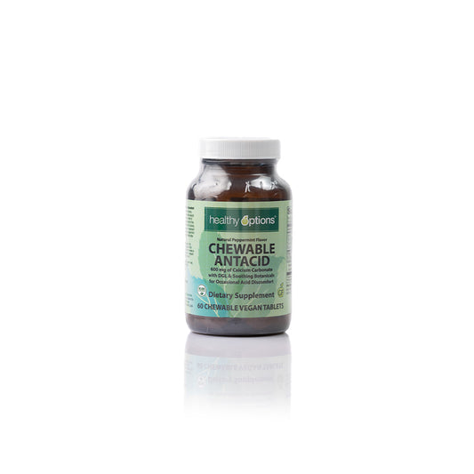 Healthy Options Chewable Antacid 60 Vegan Tablets