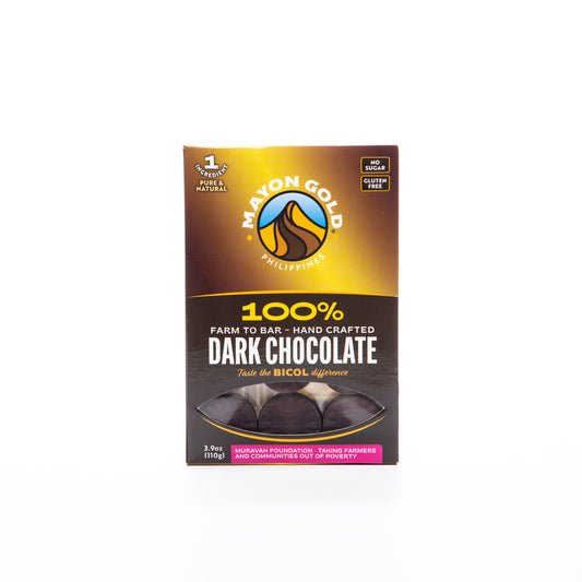 Mayon Gold 100% Dark Chocolate Crowns 110g