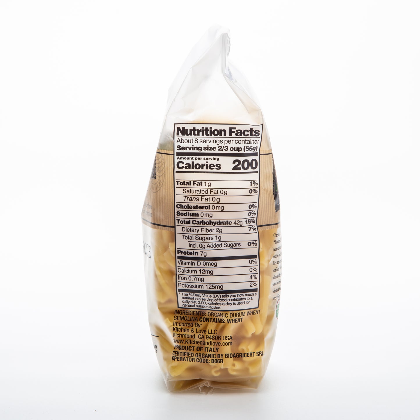 Cucina & Amore Organic Bronze-Cut Casarecce Pasta 454g