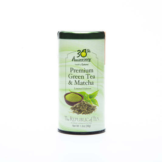 Healthy Options Organic 30th Anniversary Green Tea Matcha 30 Tea Bags