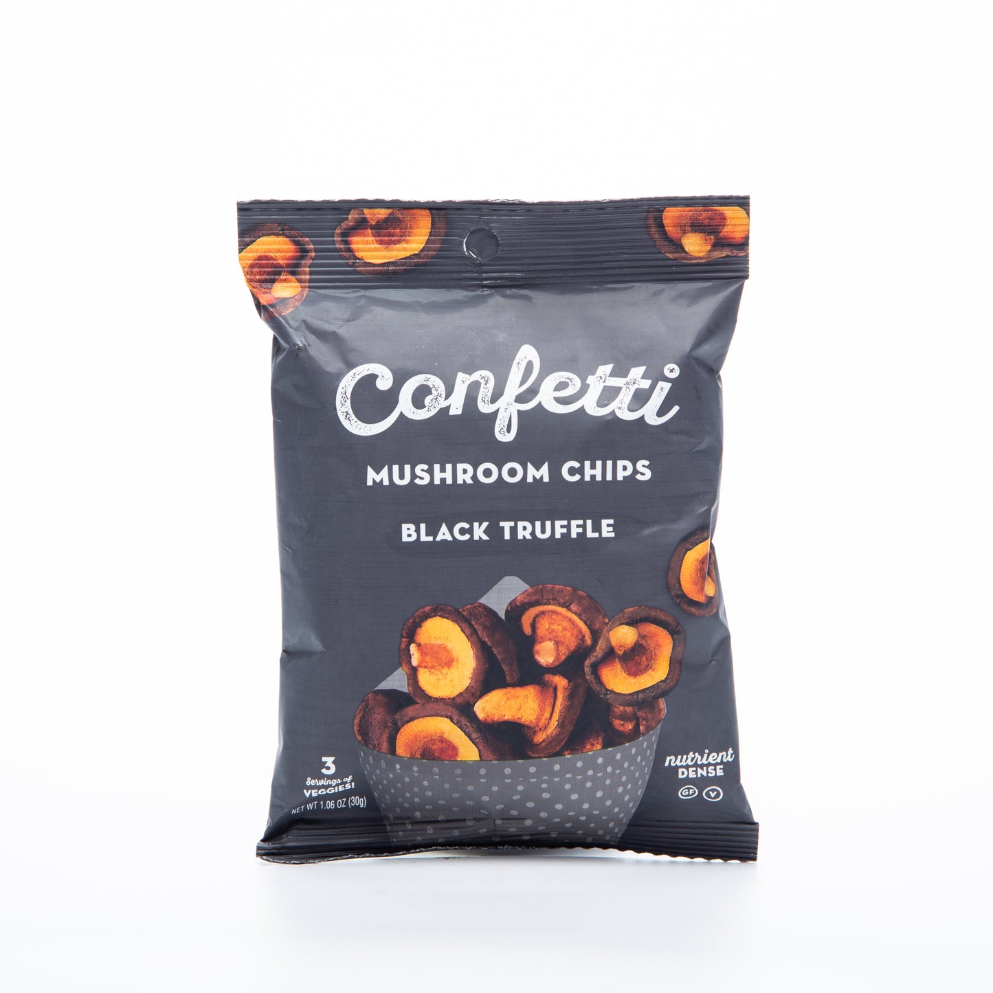 Confetti Mini Mushroom Chips Black Truffle 30g