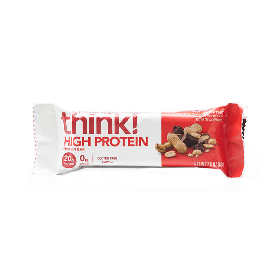 Think! High Protein Bar Chunky Peanut Butter Chocolate Dipped 60g