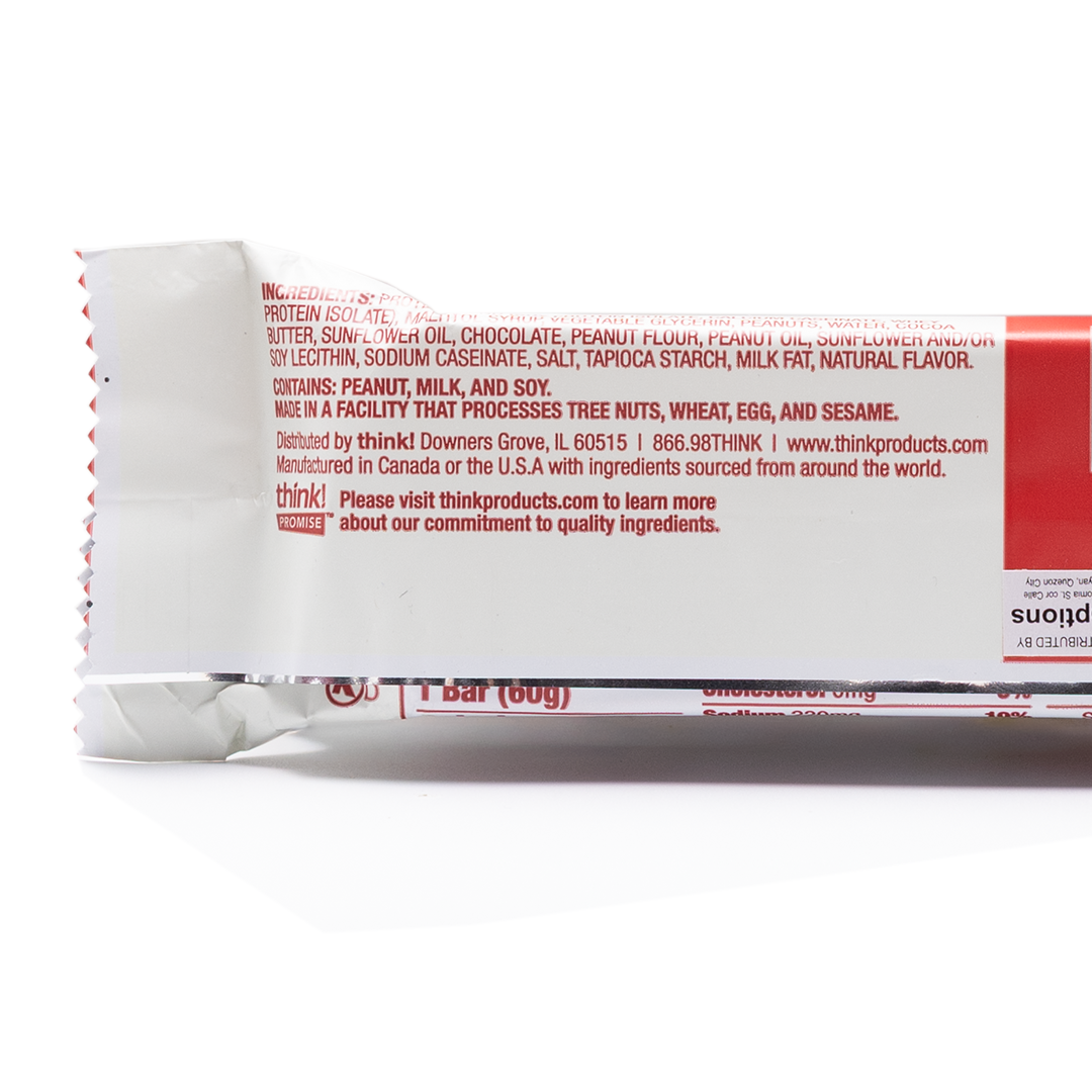 Think! High Protein Bar Chunky Peanut Butter Chocolate Dipped 60g