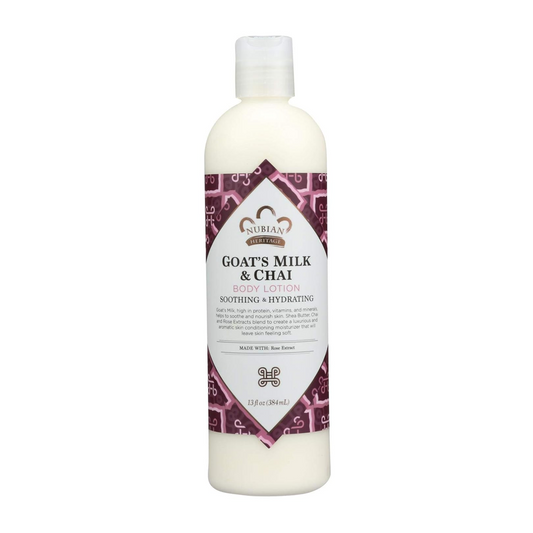 Nubian Heritage Goat's Milk and Chai Body Lotion Soothing and Hydrating 384ml