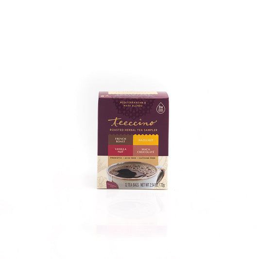 Teecino Classic Roasted Herbal Tea Sampler Box 12 Tea Bags