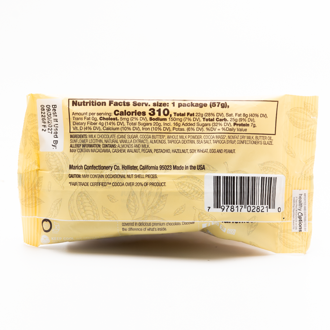 Marich Milk Chocolate Sea Salt Almonds 57g