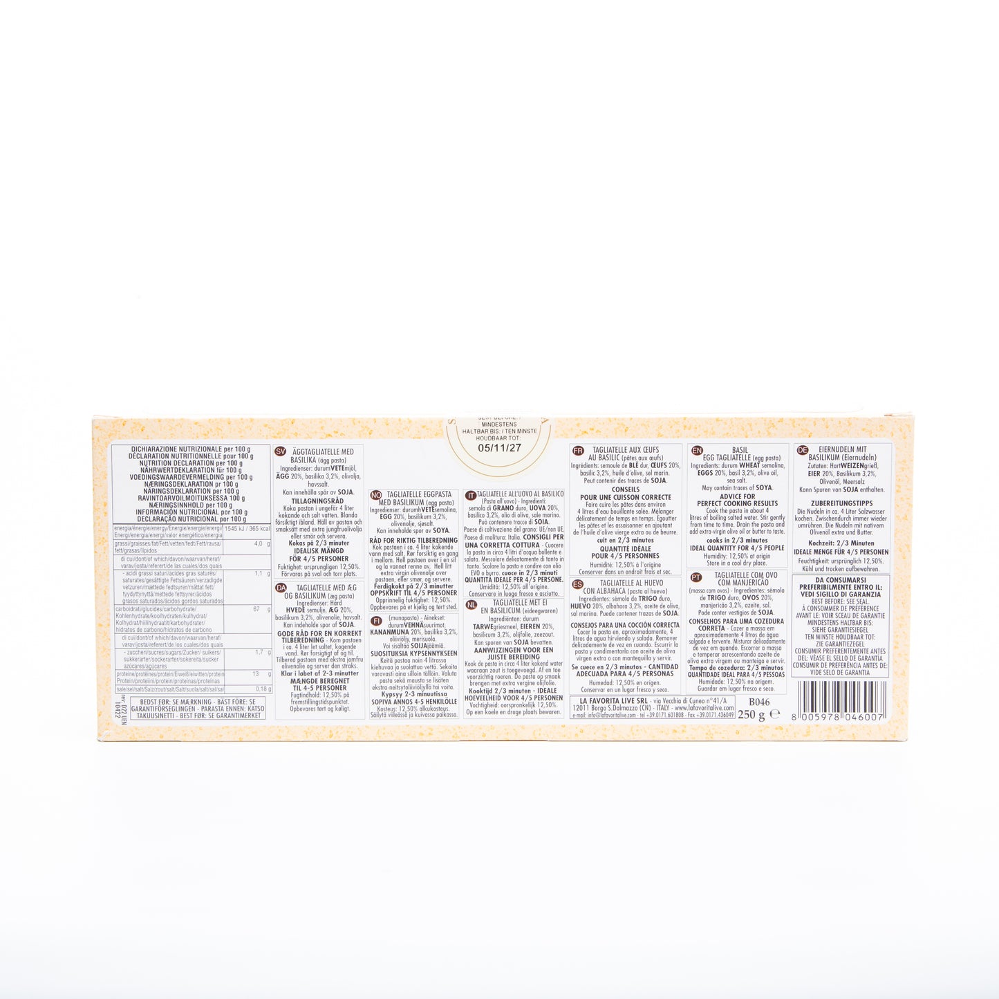 La Favorita Basic Egg Tagliatelle 250g