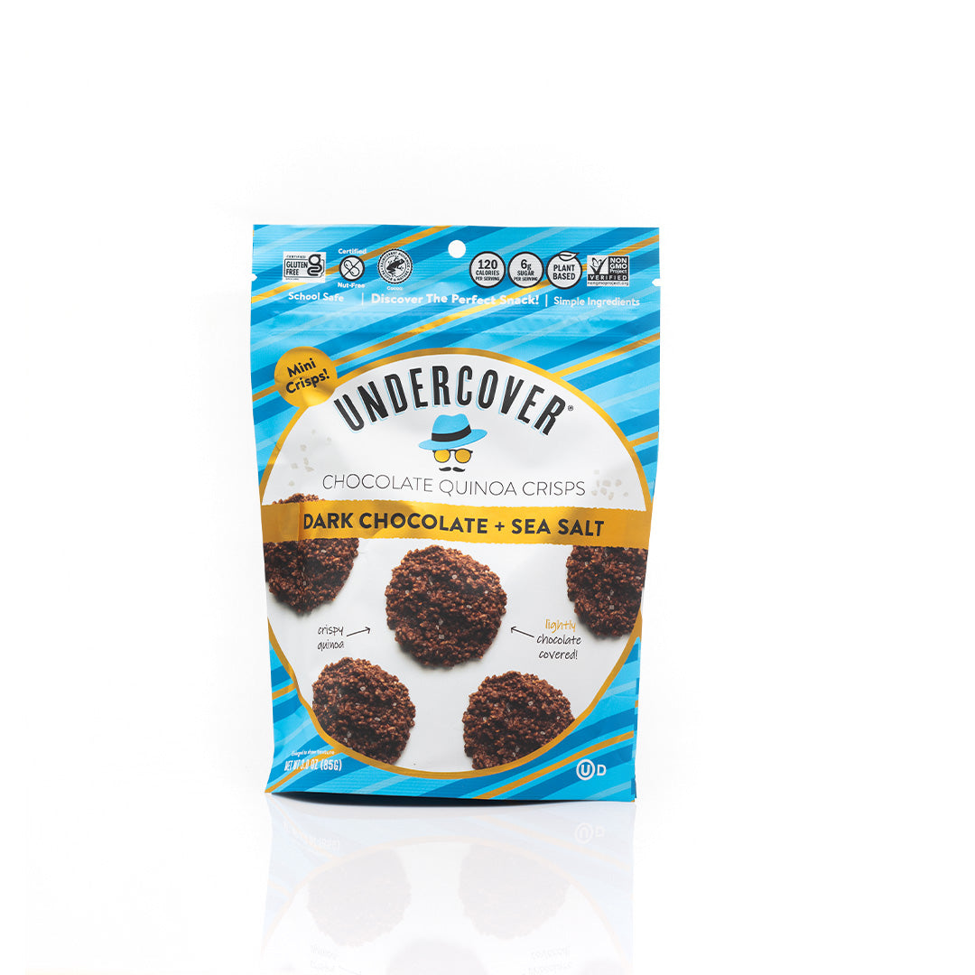 Undercover Chocolate Quinoa Crisps Dark Chocolate + Sea Salt 57g