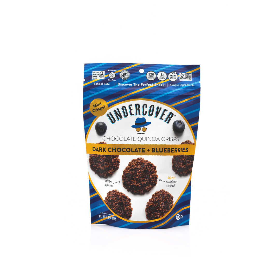 Undercover Chocolate Quinoa Crisps Dark Chocolate + Blueberries 57g