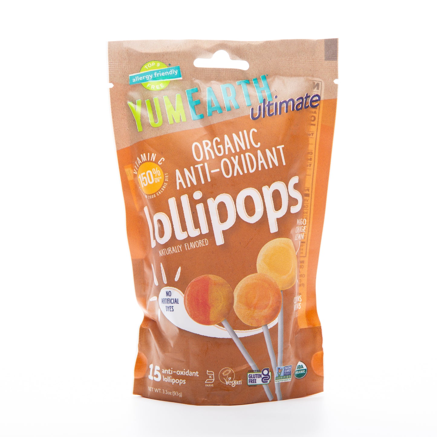 Yum Earth Organic Ultimate Anti-oxidant Lollipops 93g