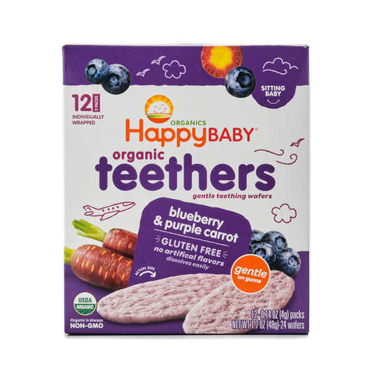 Happy Baby Organic Teethers Blueberry & Purple Carrot 48g