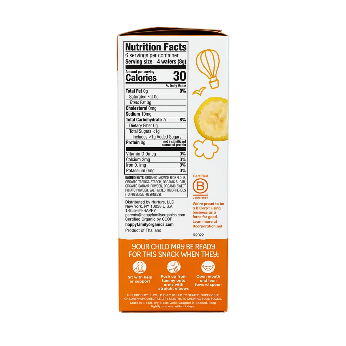 Happy Baby Organic Teethers Sweet Potato & Banana 48g