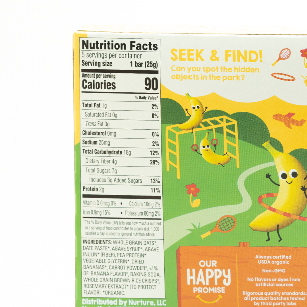 Happy Tot Fiber & Protein Organic Bananas & Carrots 125g