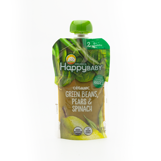 Happy Baby Organic Green Beans, Pears and Spinach 113g