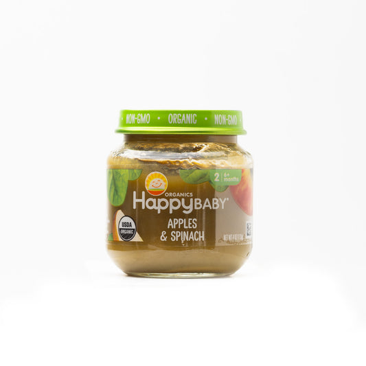 Happy Baby Organic Apples & Spinach 113g