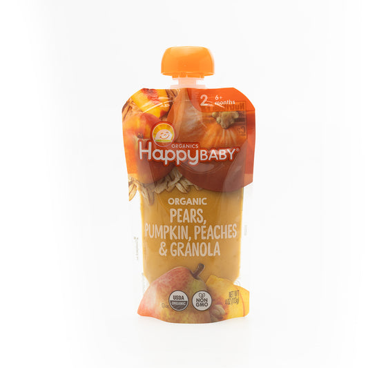 Happy Baby Organic Pears, Pumpkin, Peaches & Granola 113g