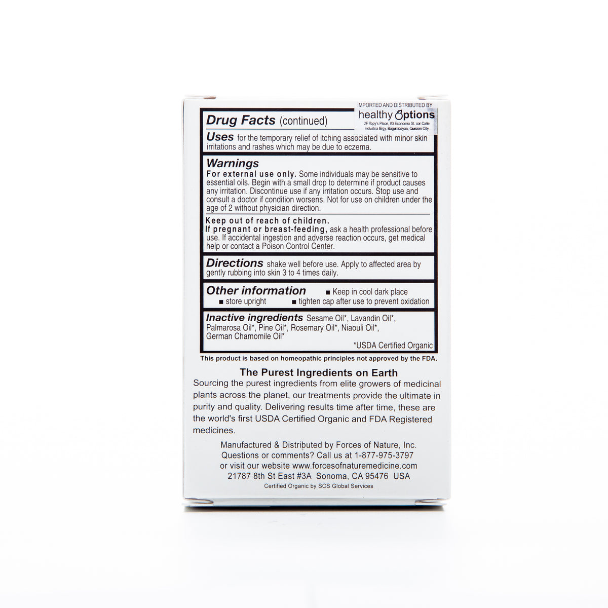 Forces of Nature Eczema Relief Organic 11ml