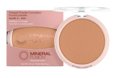 Mineral Fusion Pressed Powder Foundation, Olive 4