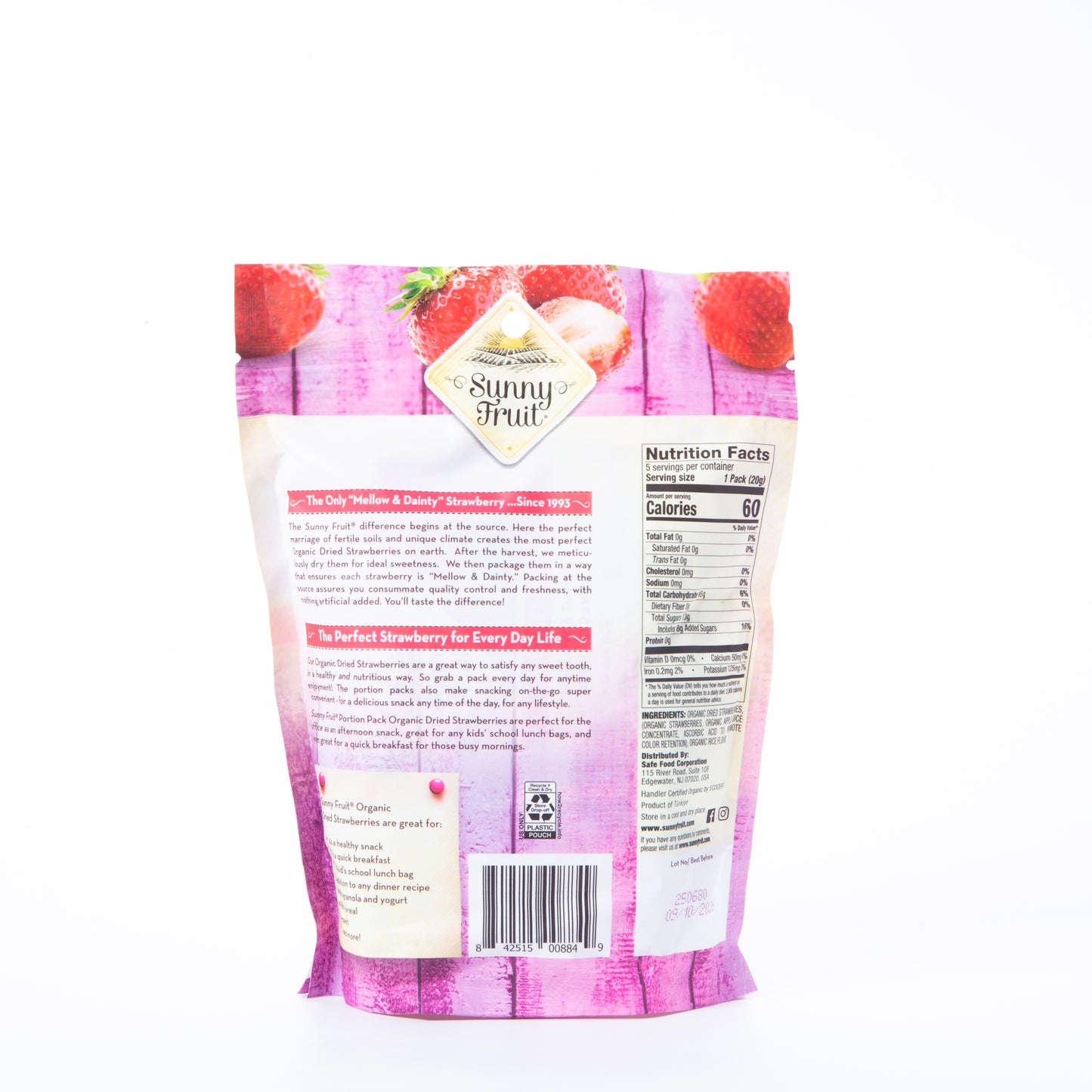 Sunny Fruit Organic Strawberries 250g