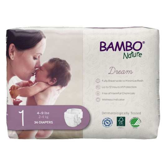 Bambo Nature Dream Diapers Size 1 2-4kg 36ct