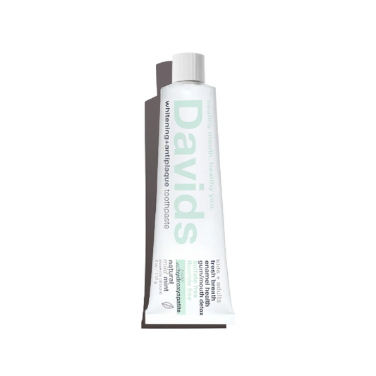 Davids Hydroxi Whitening and Enamel Health Fluoride Free Mild Mint Toothpaste 113g