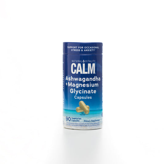 Natural Vitality Calm Ashwagandha + Magnesium Glycinate 90 Capsules