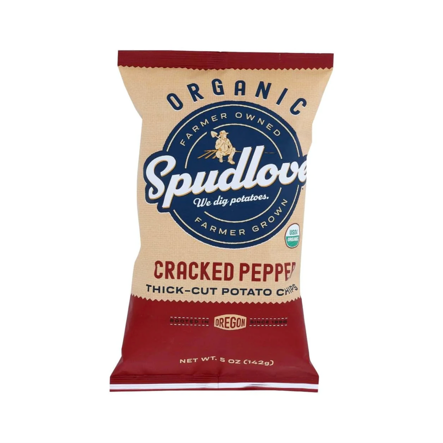 Spudlove Organic Cracked Pepper Potato Chips 142g