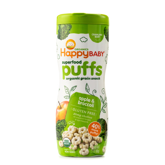 Happy Baby Superfood Puffs Apple & Broccoli 60g
