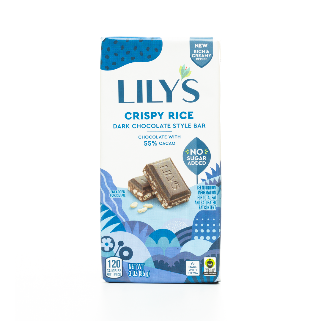 Lily's Crispy Rice Dark Chocolate Style Bar - 55% Cacao 79g