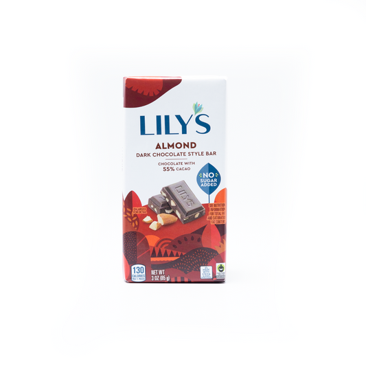 Lily's Sweets Almond Dark Chocolate Bar 55% Cocoa 85g