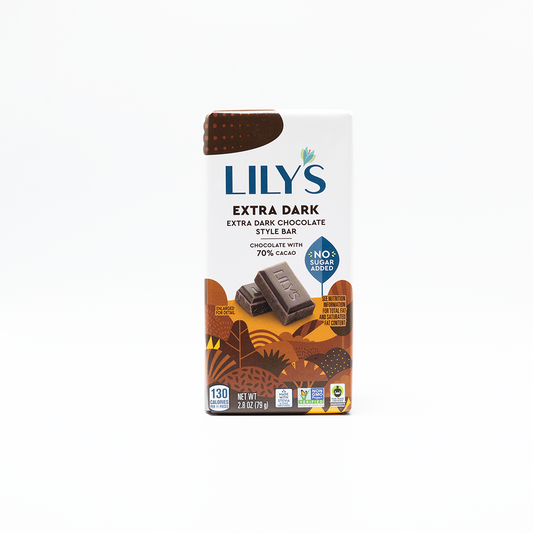 Lily's Sweets Extra Dark Chocolate Bar 70% Cocoa 80g